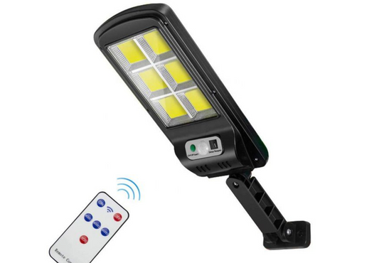 SOLAR SENSOR STREET LIGHT equipped with 95 COB wicks