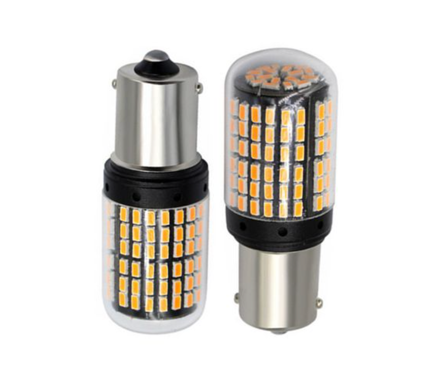 1156 144 SMD Canbus Car Brake Reverse Tail Light Bulb - Amber Set