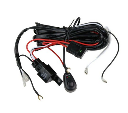 12V Car Wiring Harness Kit With Remote Control Transmitter LED Light Bar