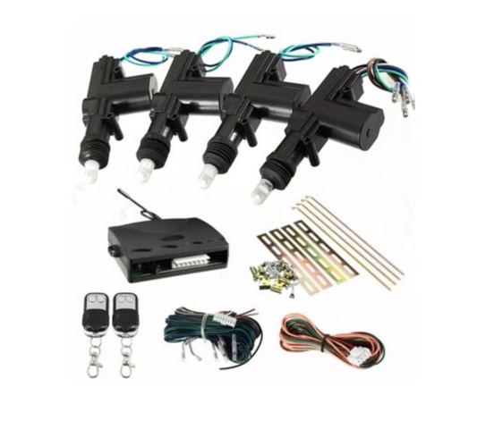 4 Door Central Locking Kit with Remote Controls