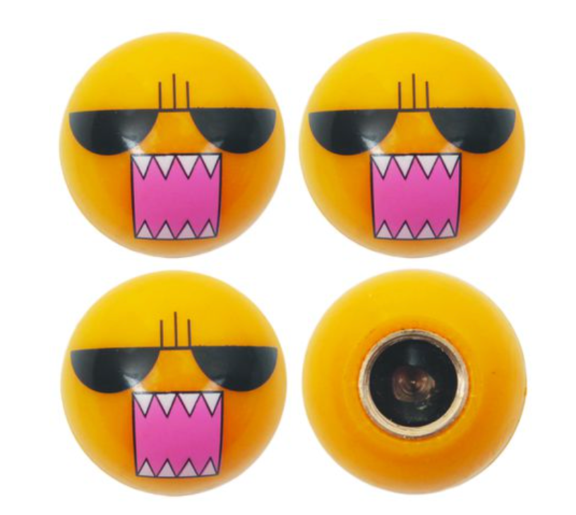 Angry Face 4 Piece Valve Cap Set