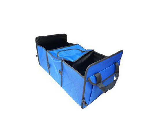 Collapsible Trunk Car Organiser with Cooler - Blue