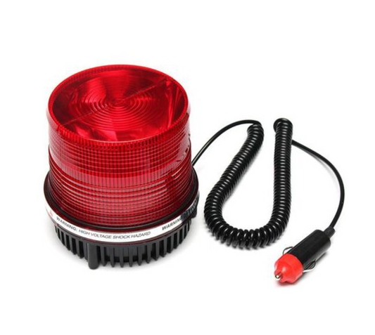 Fom Vehicle Strobe Warning Light Magnetic Mount - Red