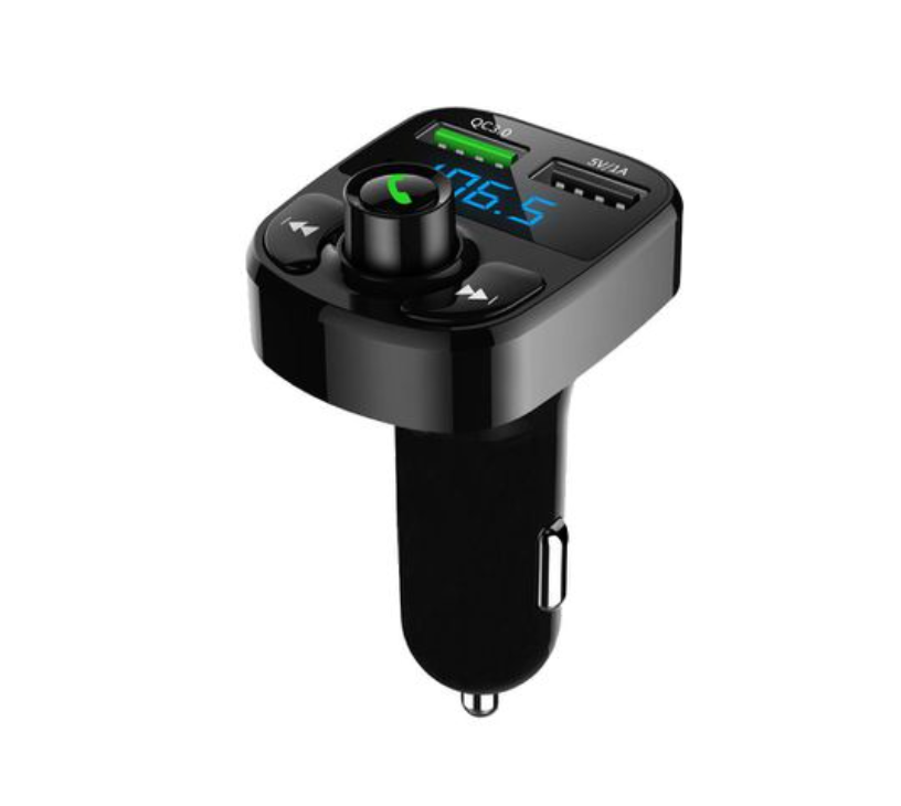 Hands-free Car Kit with FM Transmitter & QC 3.0 Charger