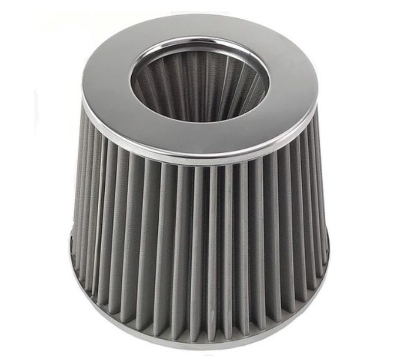 Cone Filter, Induction Filter, Air Filter Silver 76mm