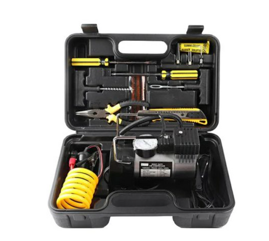 Fleek 12V Car Portable Multi-function Tire Repair Kit Tool Box