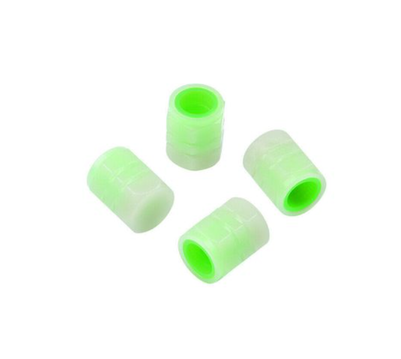 Green Glow In The Dark Wheel Caps 4 Piece Set