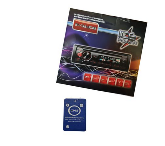 Ice Power DVD/CD Player Single Din with Oms Airfreshener