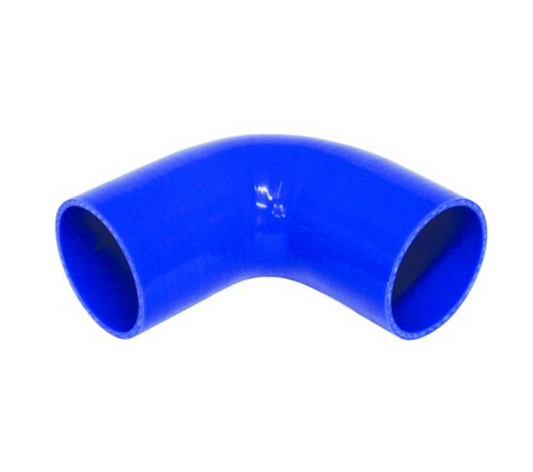 Reinforced 90 Degree Rubber Induction Pipe Joining Sleeve - 76mm - Blue