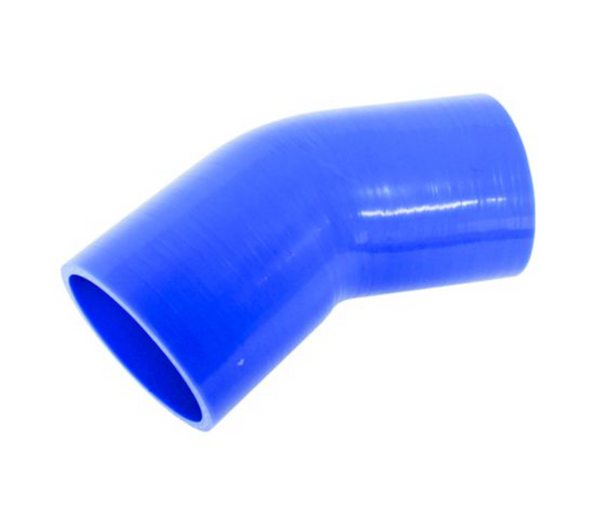 Reinforced 45 Degree Rubber Induction Pipe Joining Sleeve - 76mm - Blue