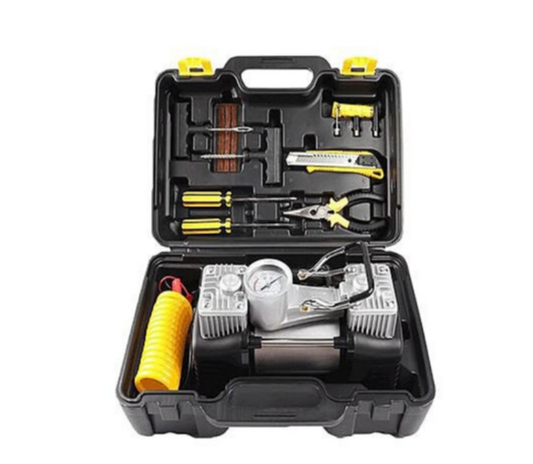 Portable Air Compressor With Tire Repair Kit