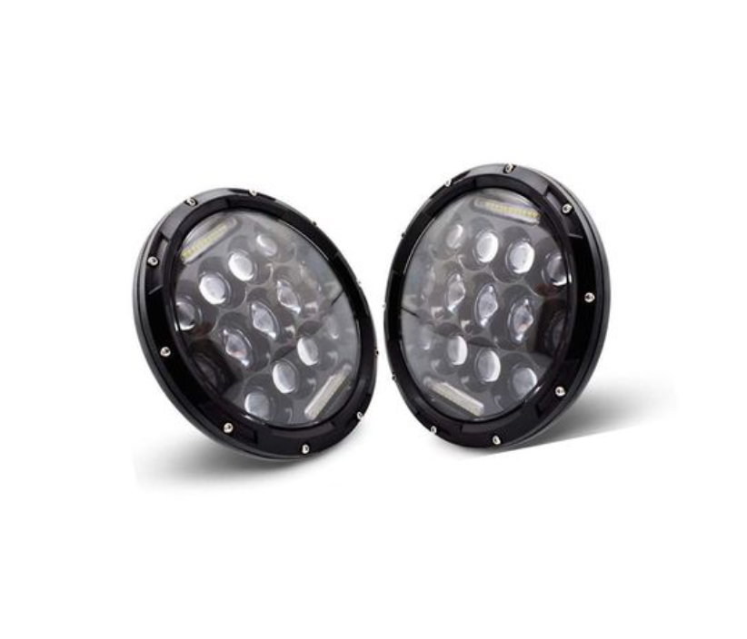 LED Headlight 7" 75W Round LED Headlamp Of Two