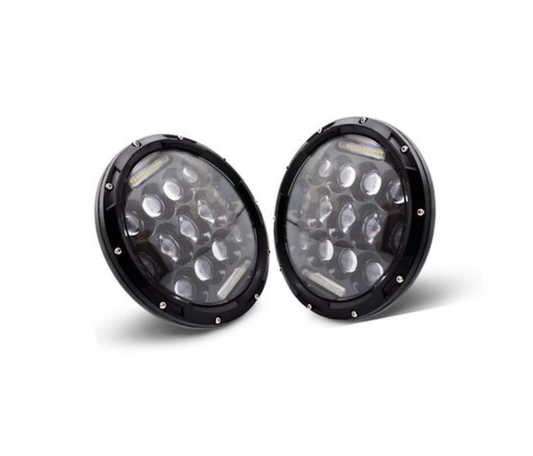 LED Headlight 7" 75W Round LED Headlamp Of Two