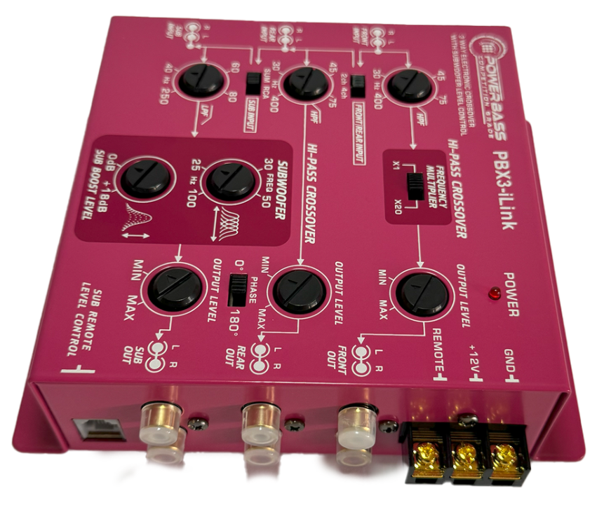 POWERBASS PBX3-iLINK 3 way ELECTRONIC CROSSOVER WITH REMOTE SUBWOOFER CONTROL