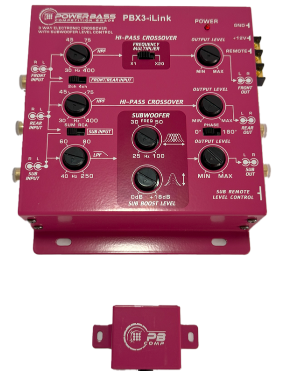 POWERBASS PBX3-iLINK 3 way ELECTRONIC CROSSOVER WITH REMOTE SUBWOOFER CONTROL