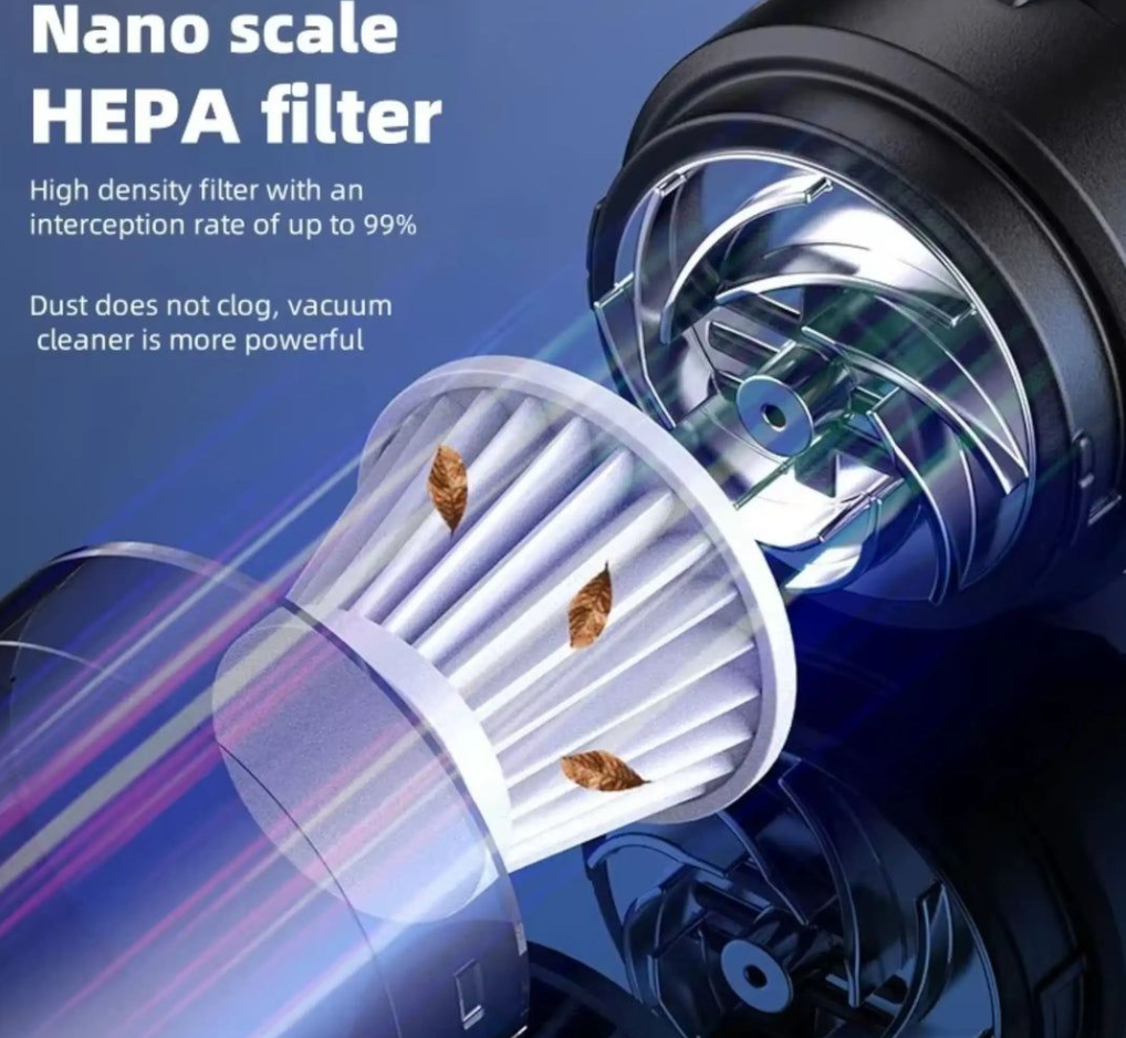 6 In 1 Multifunctional Emergency Car Vacuum Cleaner