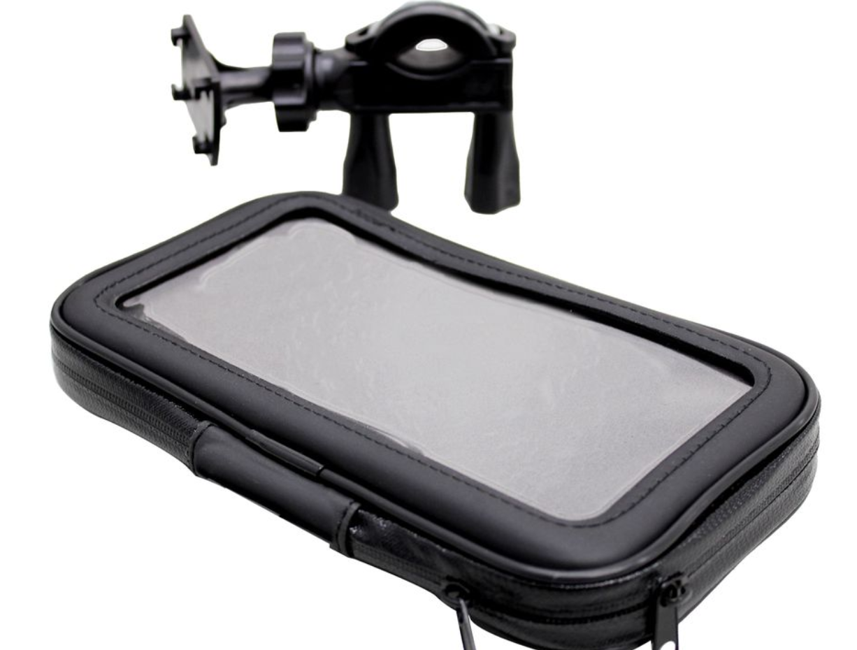 Waterproof Locomotive Phone Holder with Zipper & Touch Sensitive Membrane
