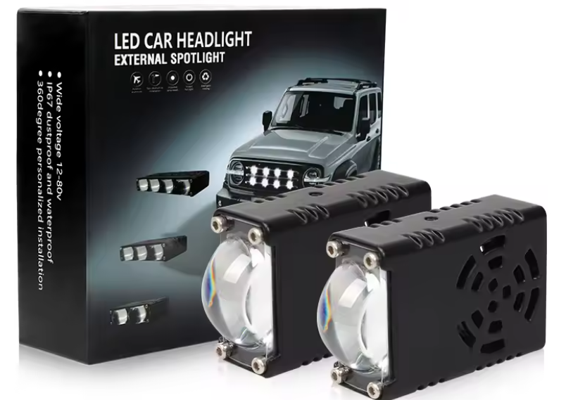 LED Car Headlight External Spotlight Set