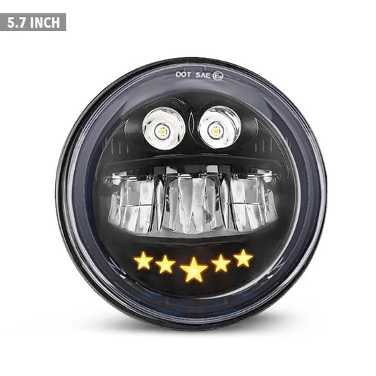 Universal 5.7 Inch - Jeep Style LED Headlight Star Design