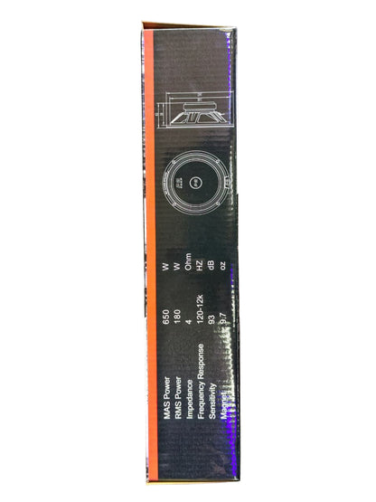 POWERBASS ICON-65MR 6.5" MID RANGE SPEAKERS 650W MAX