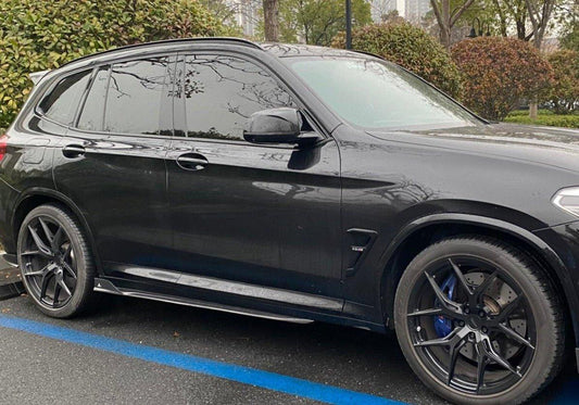 BMW X3 G45 GLOSS BLACK SIDE SKIRT WITH SMALL WING