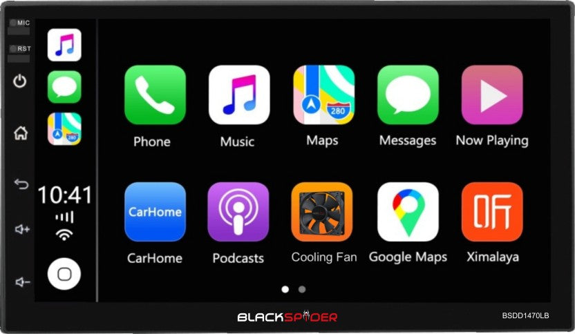 BlackSpider BSDD1470LB 7' Car Stereo  (Double Din)