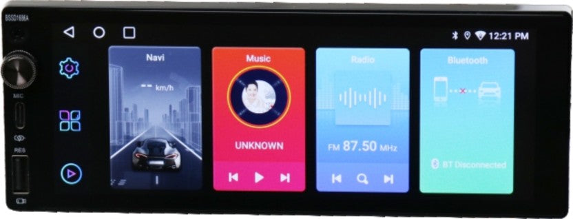 Black Spider Apple Carplay Radio Single Din