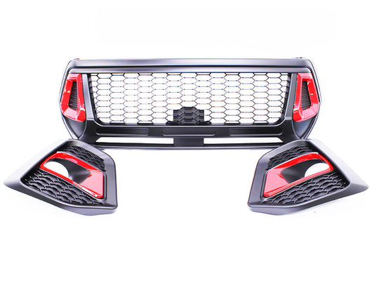 Toyota Hilux TRD 2018 Main Grill And Foglight Covers