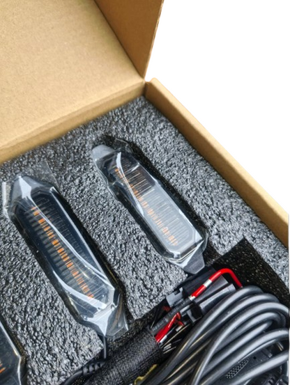 GWM TANK 300 (24-ON) 4 PCE SMOKED LED GRILL LIGHTS (YELLOW)