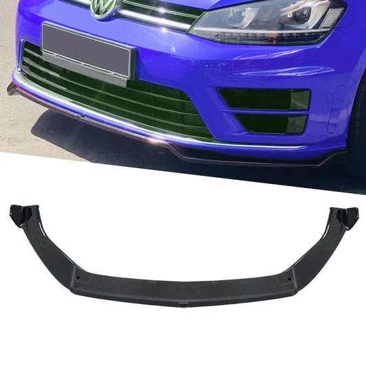 VW Golf 7 GTI / R Gloss Black 1-Piece Front Spoiler