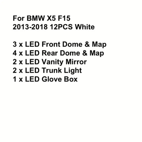 LED Light Kit Package Compatible with BMW SUV X SERIES