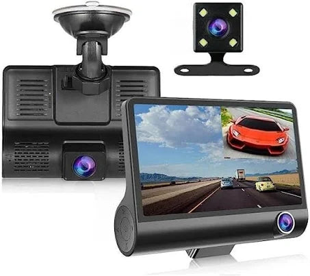 Triple Camera Full HD Vehicle DVR Dash Cam