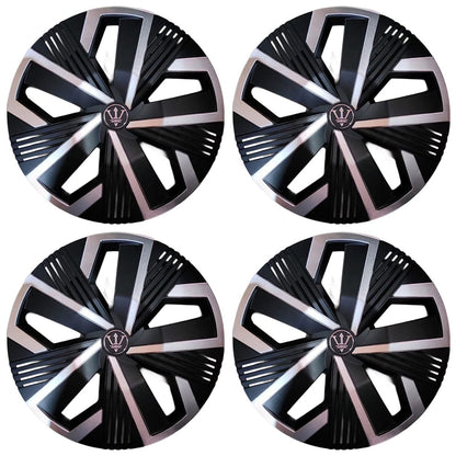 Universal 14/15 Inch Wheel Cover Black And Chrome Set